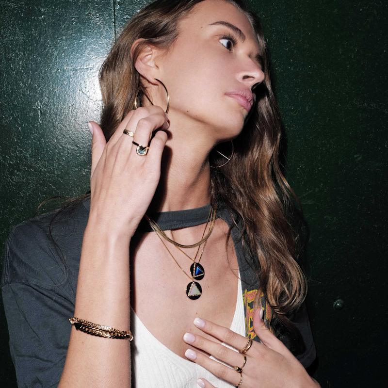Thumbnail of Hey You Necklace, Mirror - Gold image