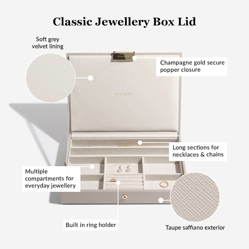 Thumbnail of Stackers Taupe Classic Jewelry Box Set Of Four image