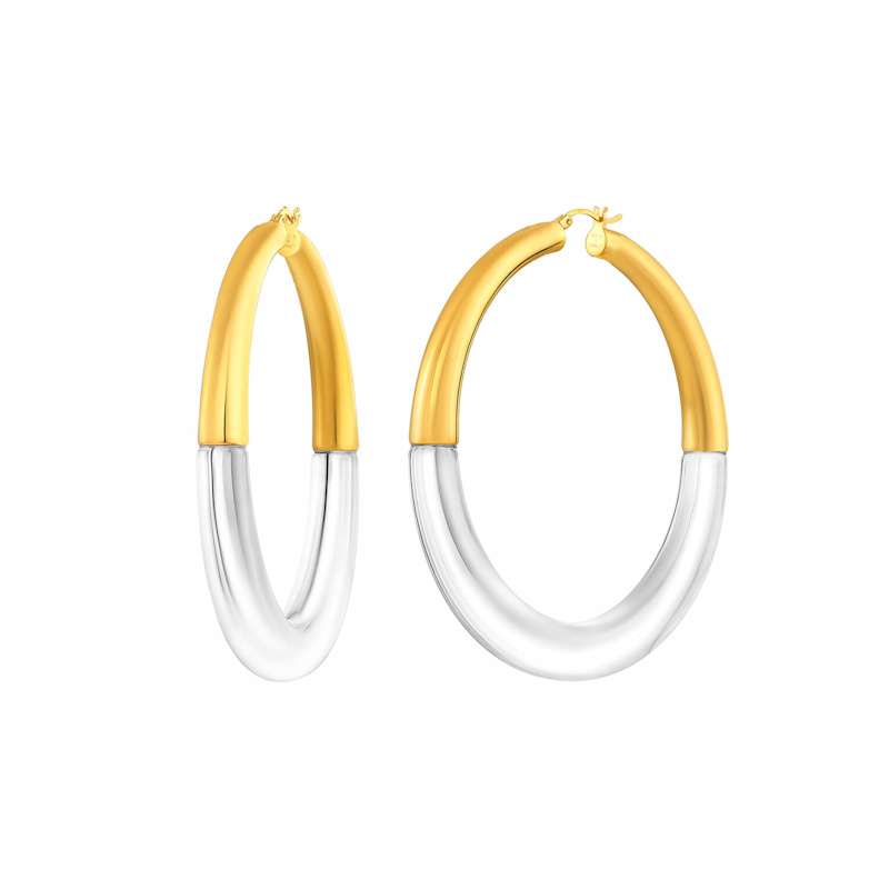 GOLD HOOPS - CLEAR main image 0