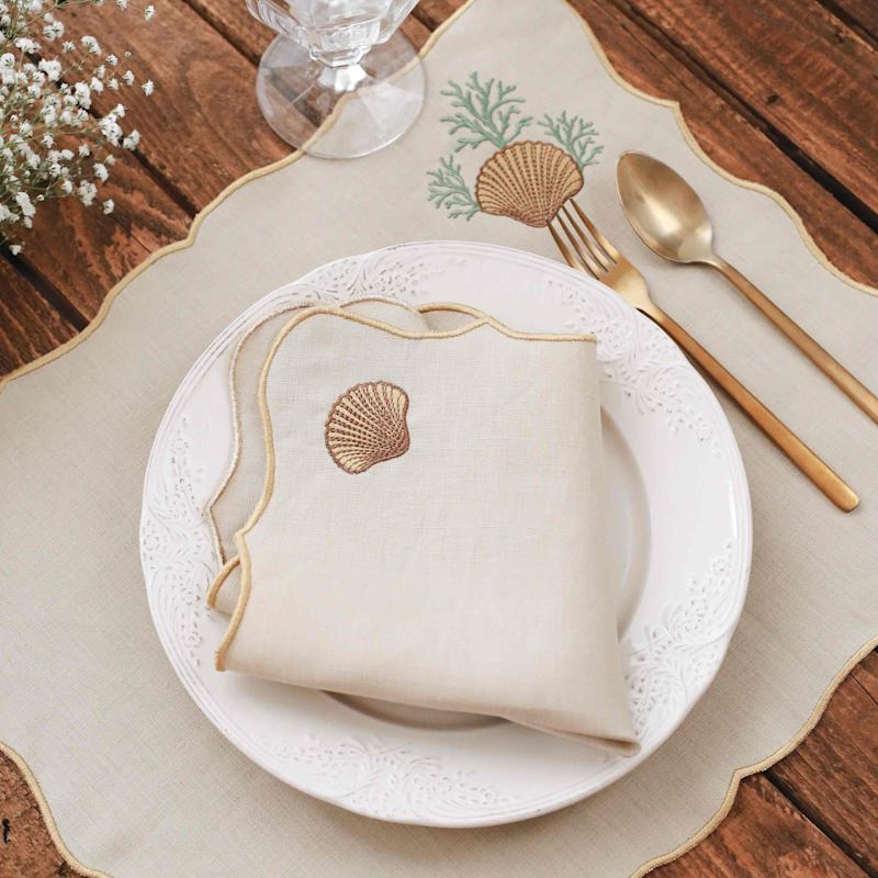 KM Home Collection Linen Napkins