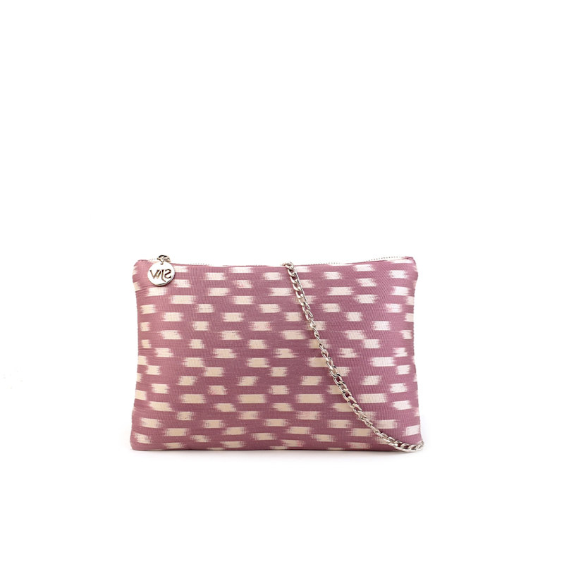 Thumbnail of Aquila Ikat Clutch Bag In Mauve image