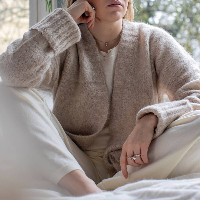 Thumbnail of "Cessa" Long Cardigan Light Beige image
