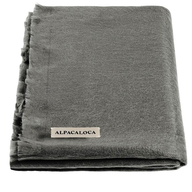 Thumbnail of Scarf/Shawl Dark Grey Alpaca Wool image