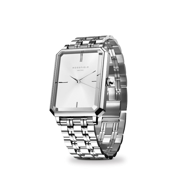 Thumbnail of Rosefield Octagon Ladies Silver Dial Stainless Steel Bracelet Watch image
