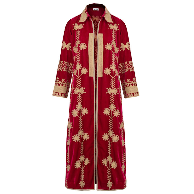 Thumbnail of Fuchsia Silk Velvet Coat image
