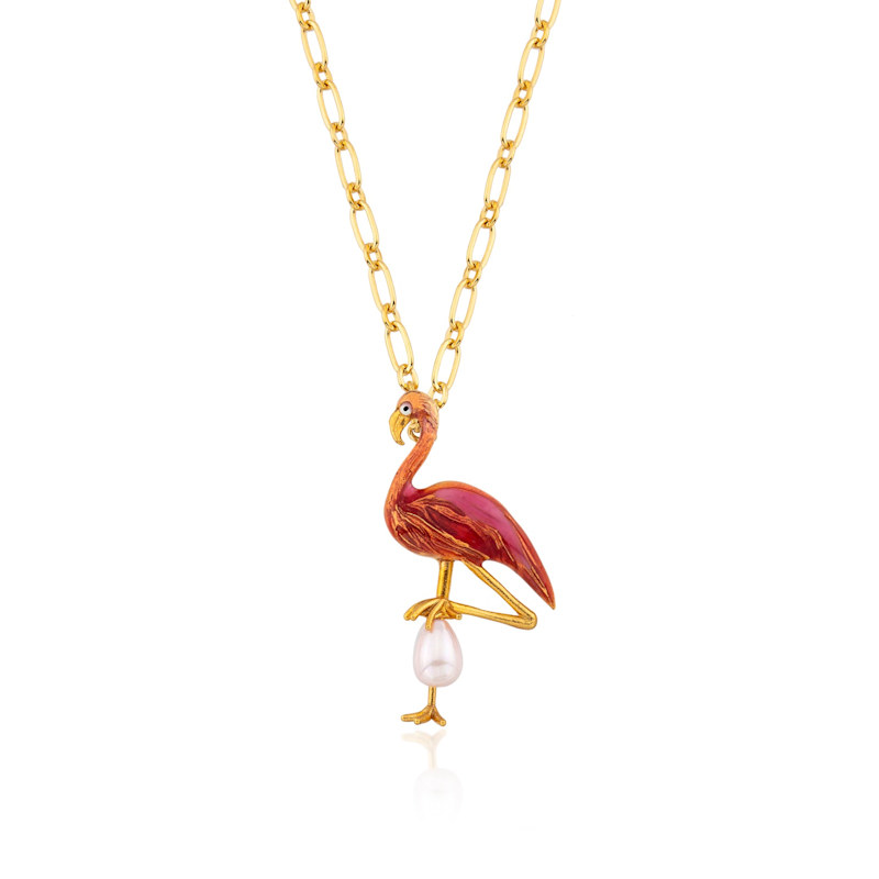 Thumbnail of Pink Flamingo Necklace image