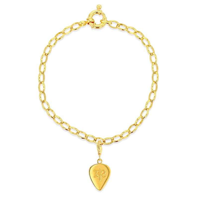 Thumbnail of 18Kt Gold Plated Mini Plectrum Charm image