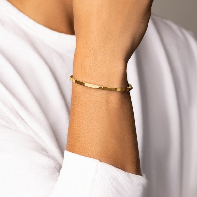 Thumbnail of Men's Gold Simplicity Bangle image