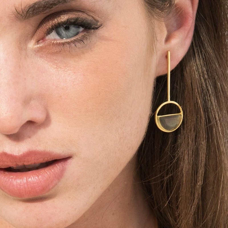 Thumbnail of Grey Indira Maxi Earrings image