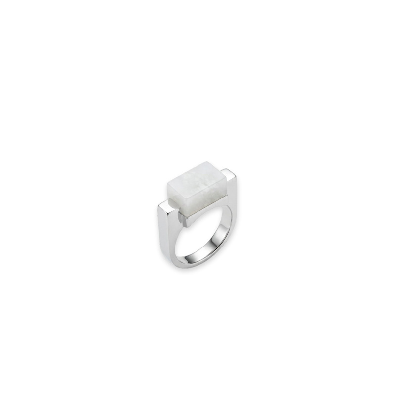 Thumbnail of Year Of The Horse — White Hanbai Jade Saddle Ring image