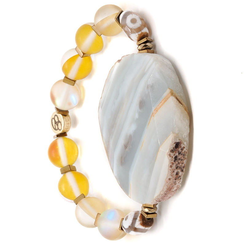 Thumbnail of Yellow Chunky Agate Bracelet -Yellow image