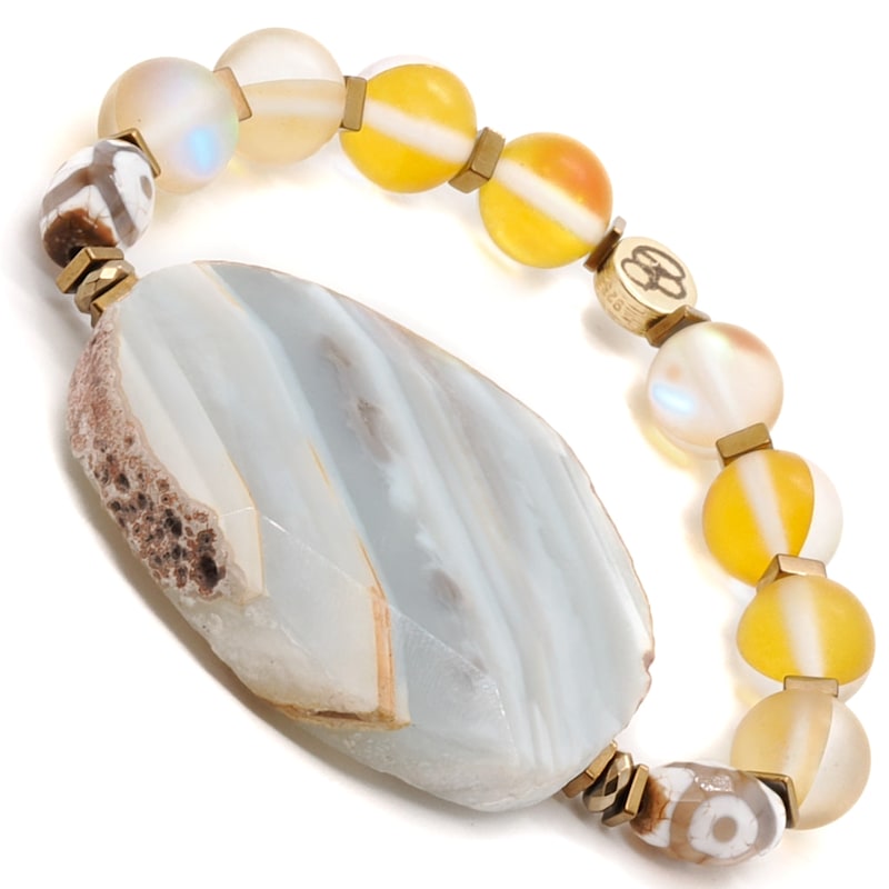 Thumbnail of Yellow Chunky Agate Bracelet -Yellow image