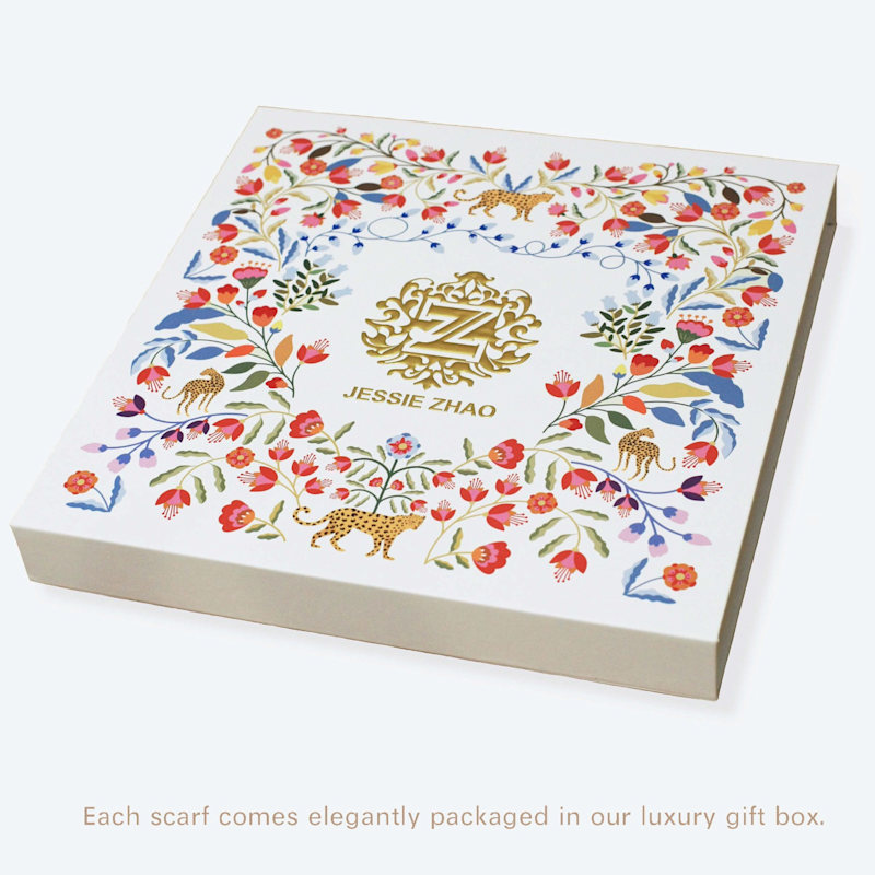 Thumbnail of Festival Flora Double Sided Silk Scarf image