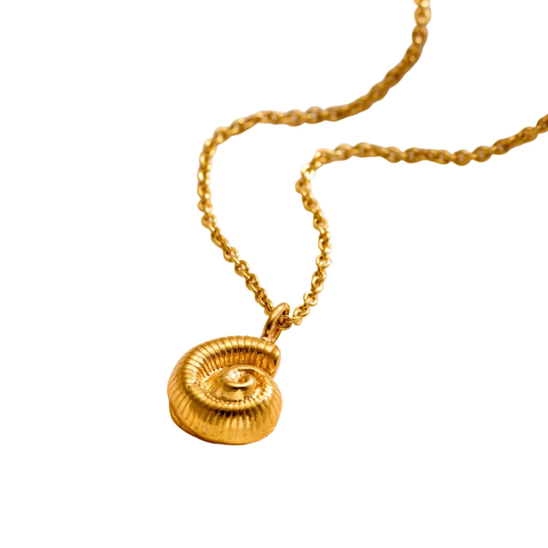 Thumbnail of Yellow Gold Mini Nautilus Shell Necklace image