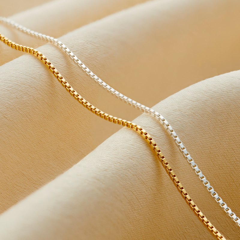 Thumbnail of Sterling Silver Box Chain Necklace image
