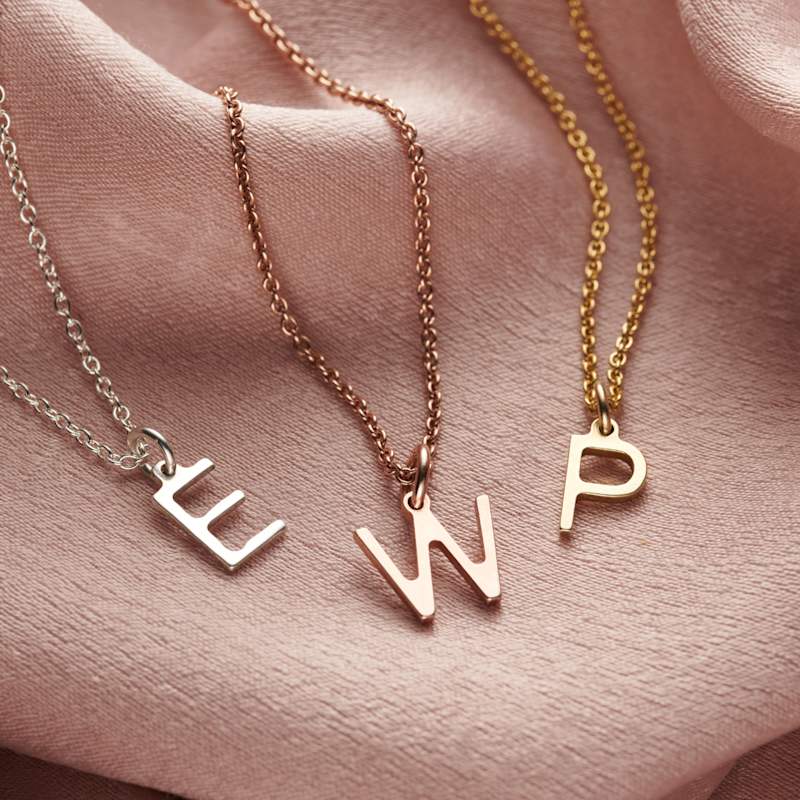 Thumbnail of Yellow Gold Plated Letter Initial Necklace image
