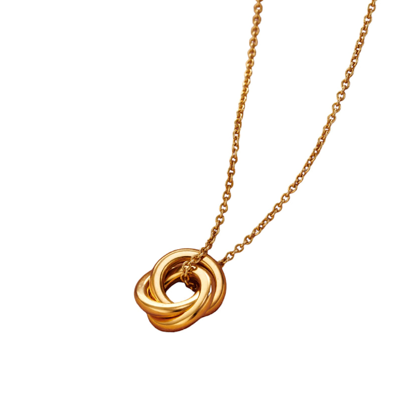 Thumbnail of Yellow Gold Plated Baby Russian Ring Necklace image