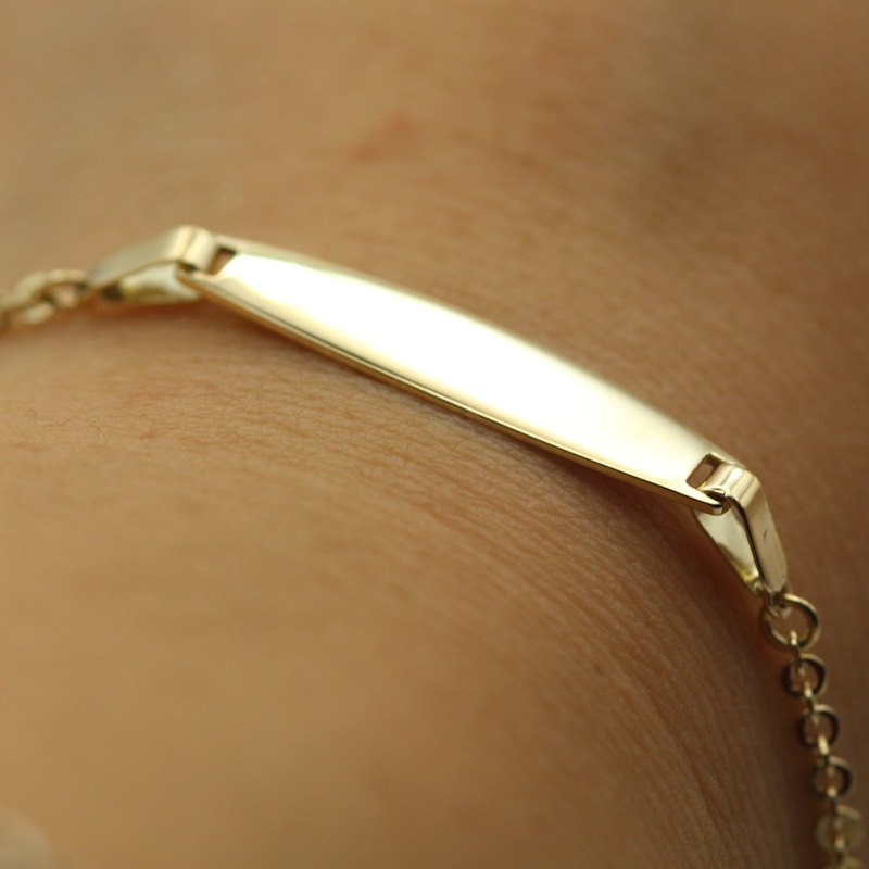 Thumbnail of Yellow Solid Gold Id Bracelets image