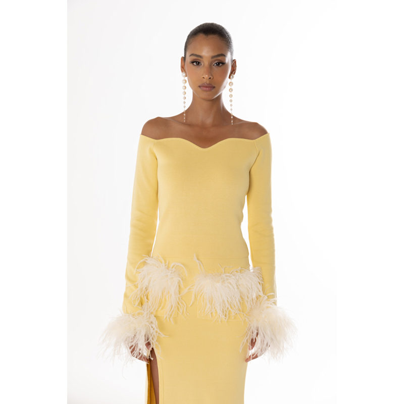 Thumbnail of Butter Yellow Vanilla Knit Top image