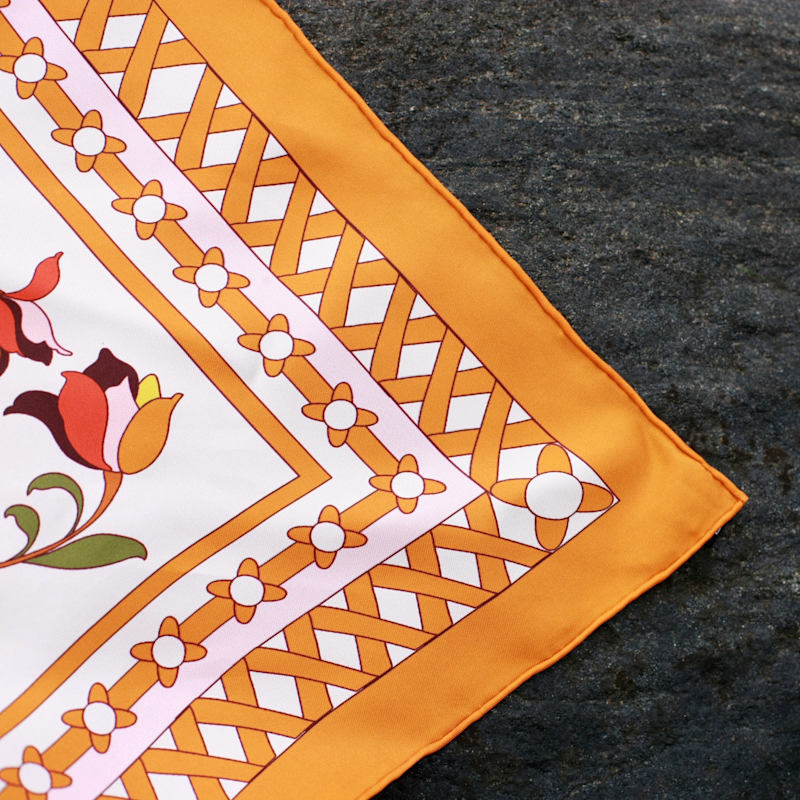 Thumbnail of Double Sided Silk Scarf Of Tropical Love image