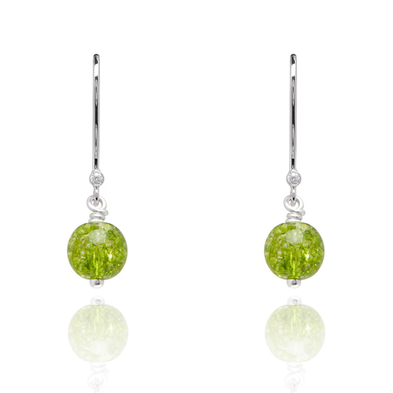 Thumbnail of August Birthstone Earrings In Peridot image