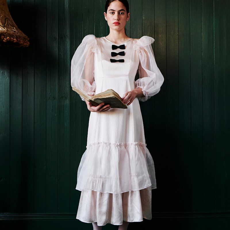 Thumbnail of Bow Belle Silk Cloud Puff Dress image
