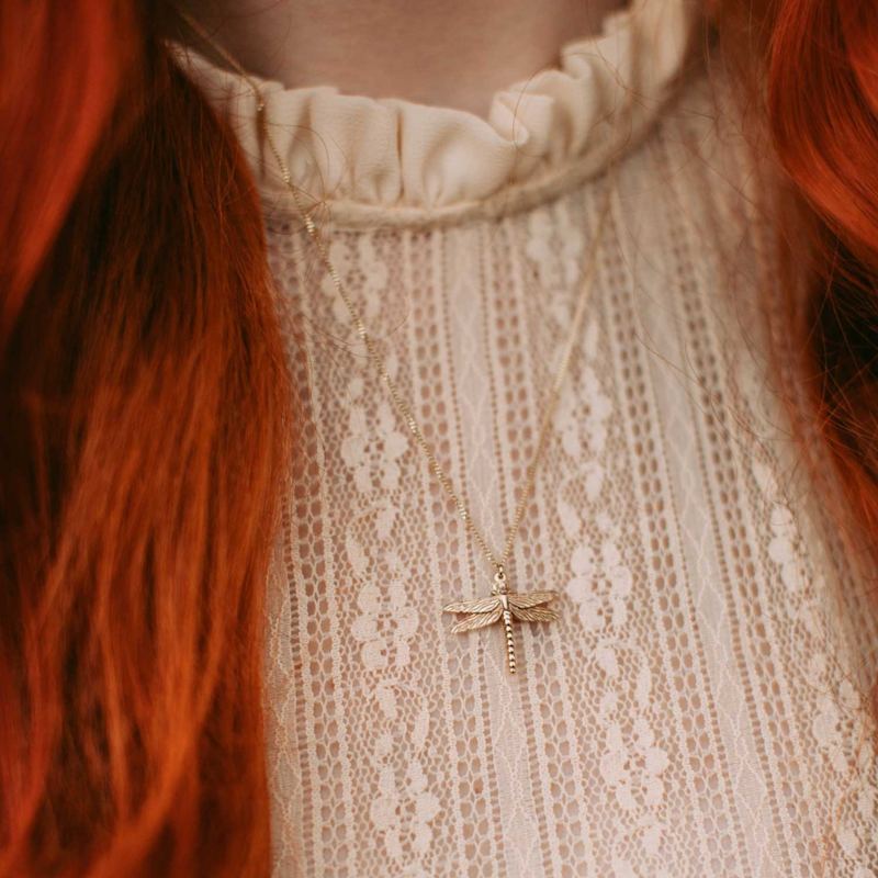 Thumbnail of Dragonfly Necklace - Gold image