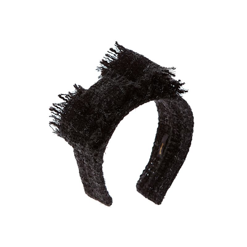 Thumbnail of Kim - Black Shiny Tweed Headband image