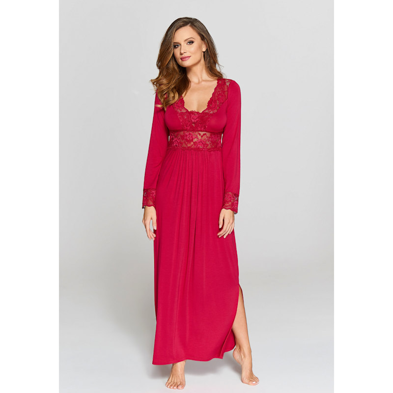 Thumbnail of Maxi Viscose Nightgown - Ruby image
