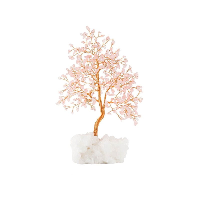 Thumbnail of Rose Quartz Crystal Tree – Love Energy Feng Shui Decor – You Are Loved image
