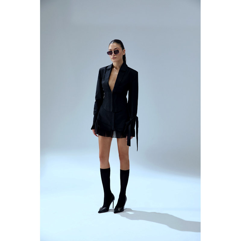 Your Itch Pleated Skirt - Jet Black