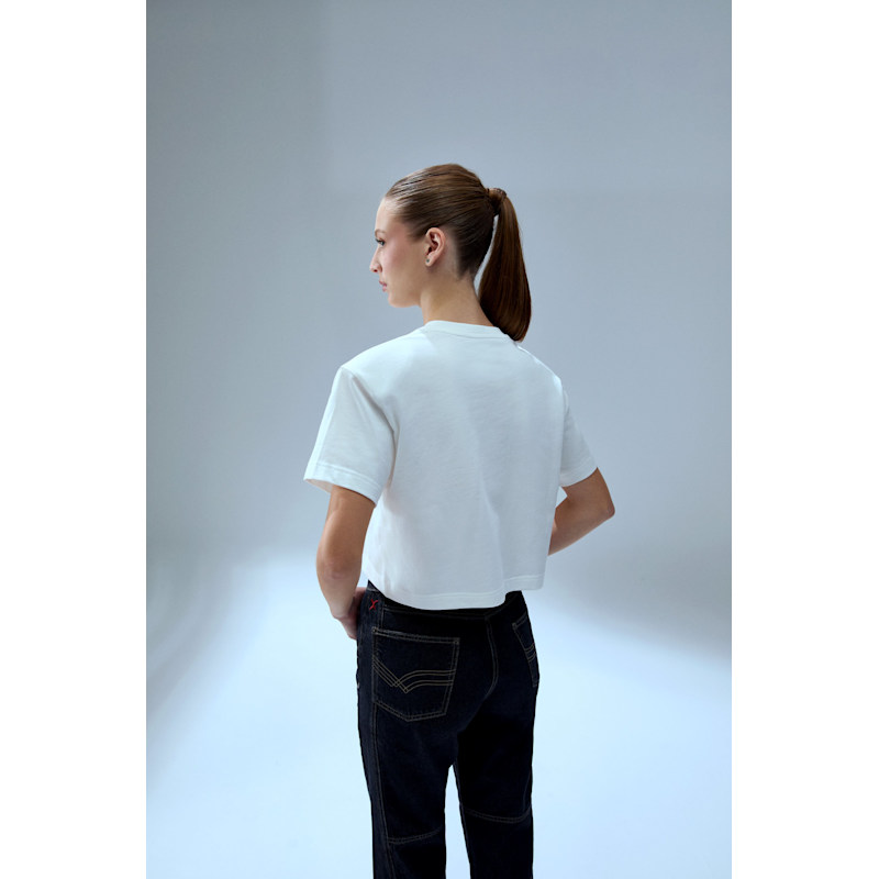 Thumbnail of Your Itch Shoulder Padded T-Shirt - White image