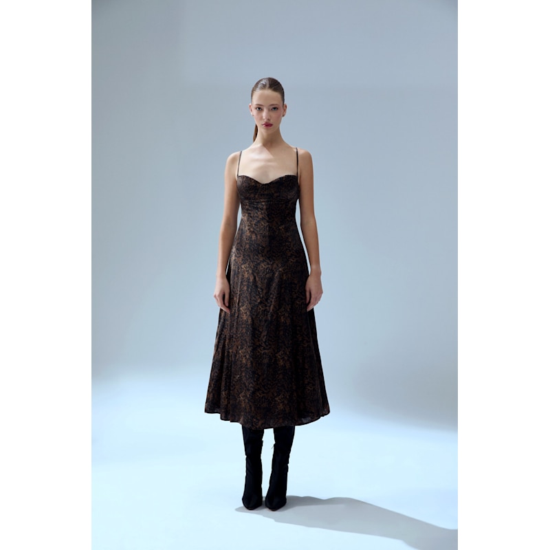 Thumbnail of Your Itch Silk Dress - Leopard image