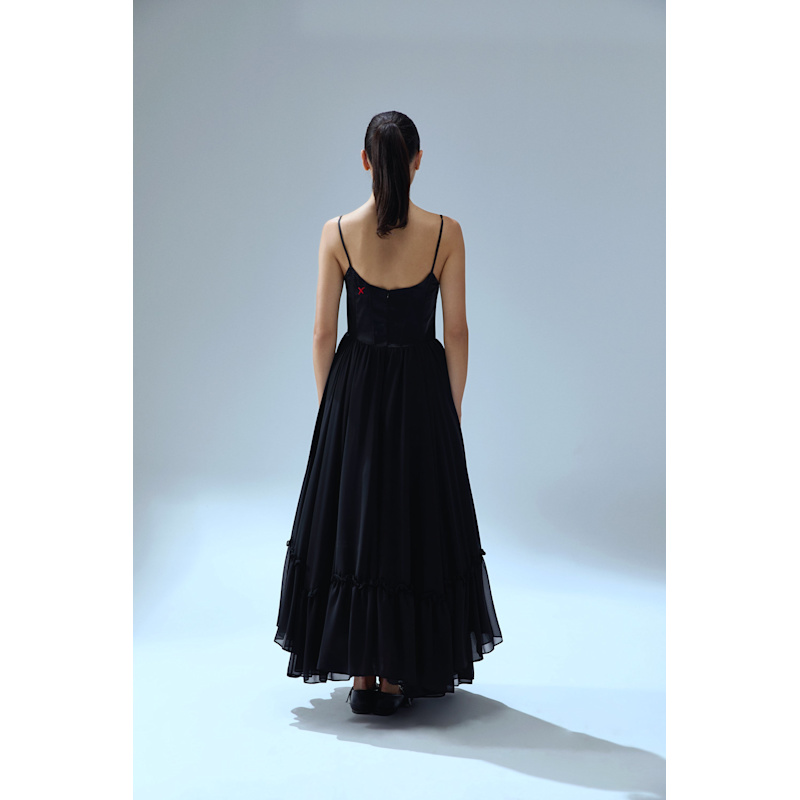 Thumbnail of Your Itch Swan Dress - Jet Black image