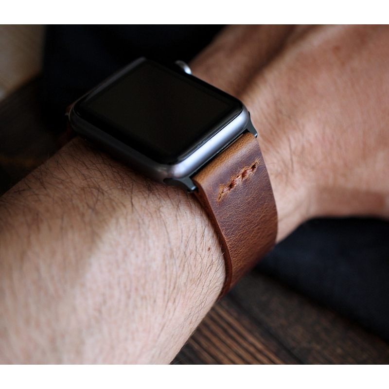 Apple Watch Leather B& - Antique Brown | Roarcraft | Wolf & Badger
