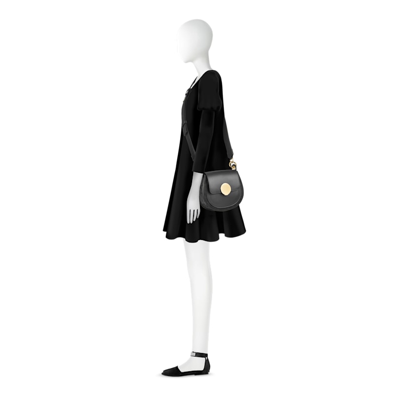 Thumbnail of Yucca Suede & Leather Shoulder Bag - Black image