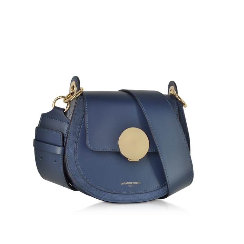 Thumbnail of Yucca Suede & Leather Shoulder Bag - Denim Blue image