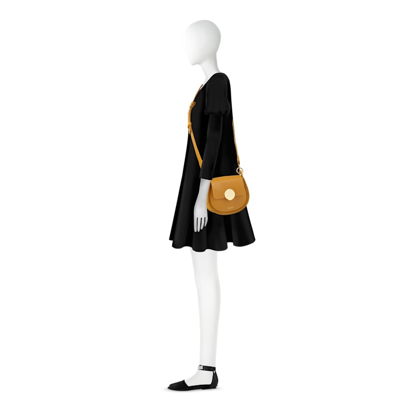 Thumbnail of Yucca Suede & Leather Shoulder Bag - Mustard Yellow image