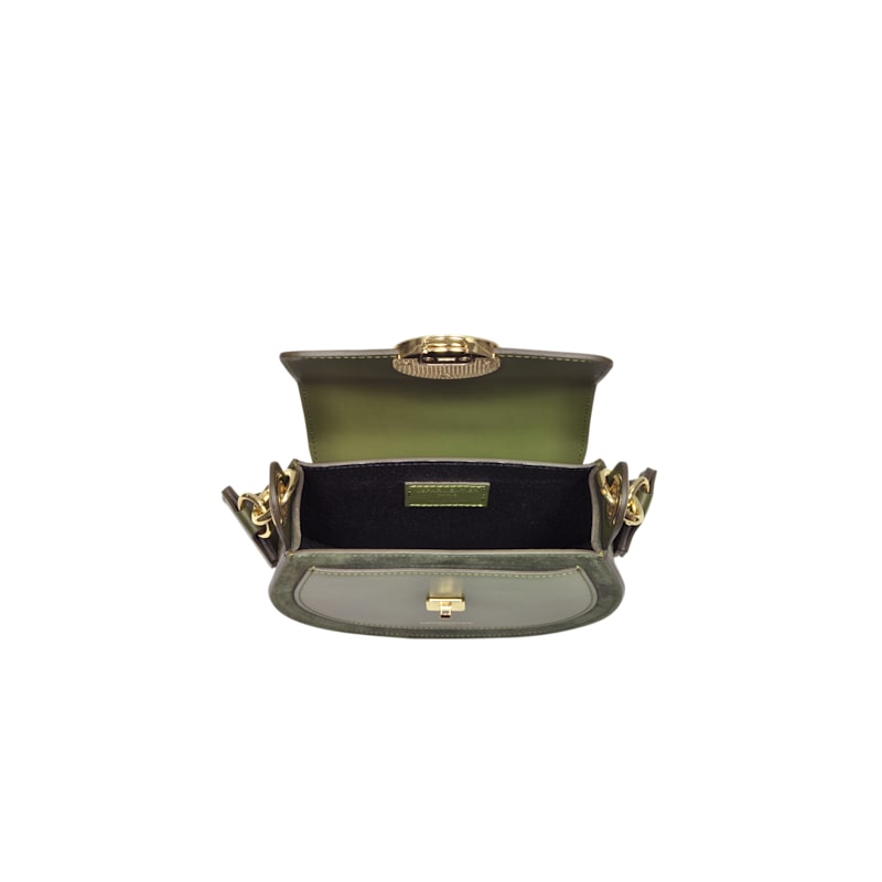 Thumbnail of Yucca Suede & Leather Shoulder Bag - Green image