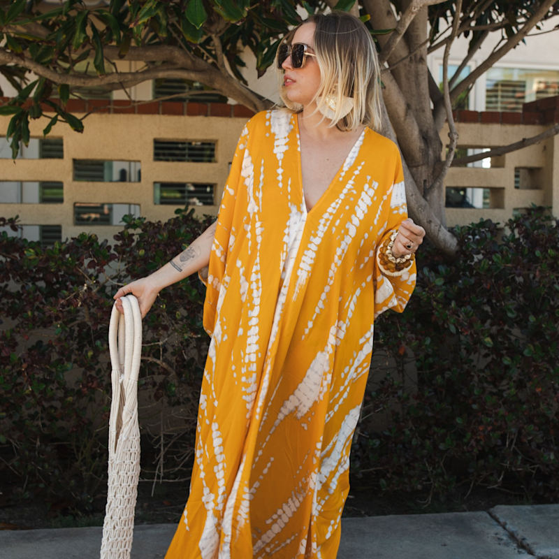 Thumbnail of Yara Golden Tie Dye Caftan image
