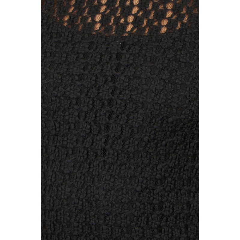 Thumbnail of Yumi Black High Neck Lace Midi Dress image