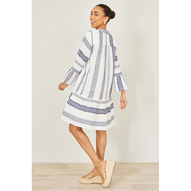 Thumbnail of Yumi White Cotton Stripe Tunic image