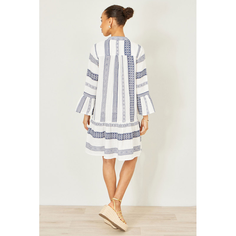 Thumbnail of Yumi White Cotton Stripe Tunic image