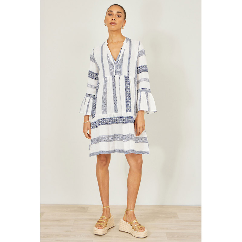Thumbnail of Yumi White Cotton Stripe Tunic image