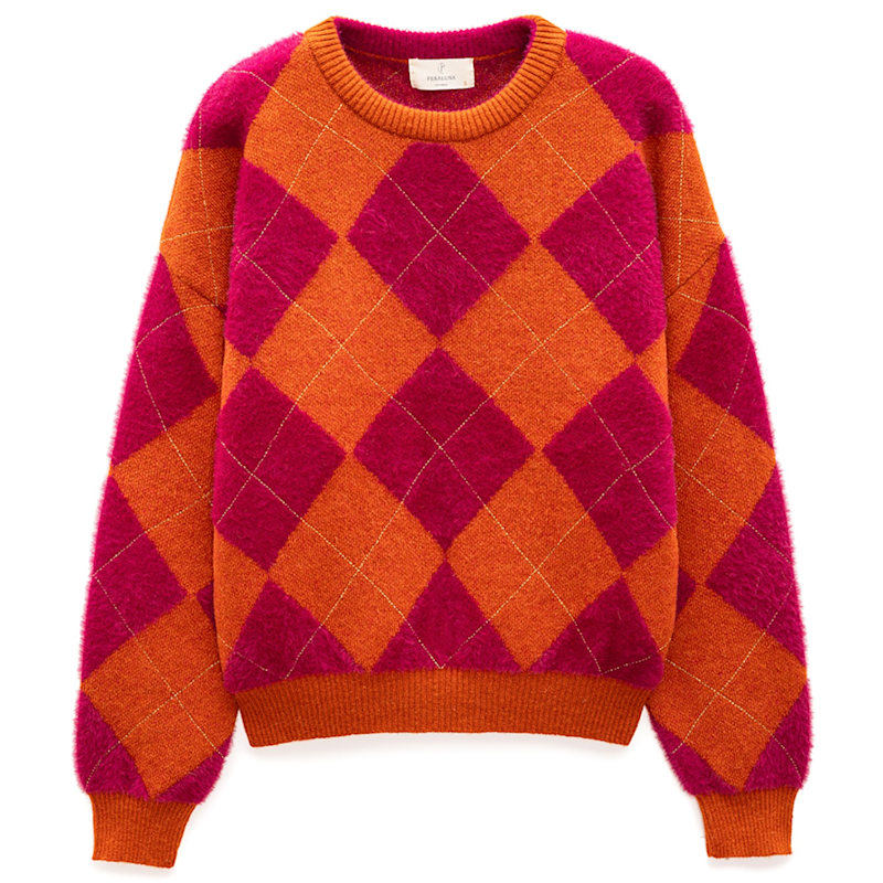 Thumbnail of Yurika Diamond Pattern Knit Jumper image