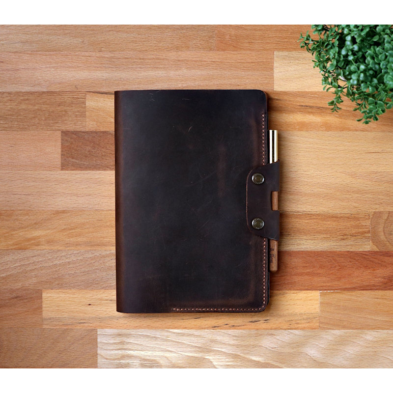 Thumbnail of Hemingway A5 Notebook Organiser Leather Case - Brown image