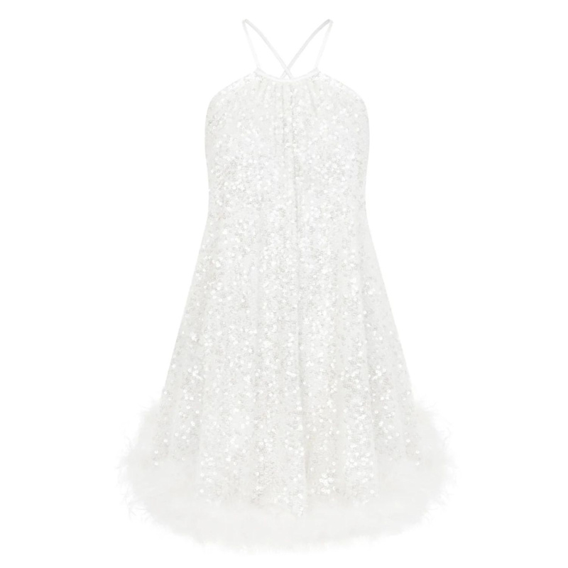 long dresses with sequins Flower Sequin Open Back Long Dress