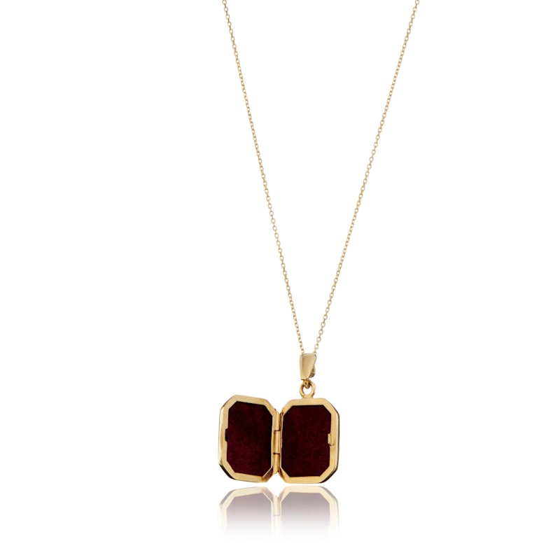 Thumbnail of Sterling Silver Small Square Locket Necklace image