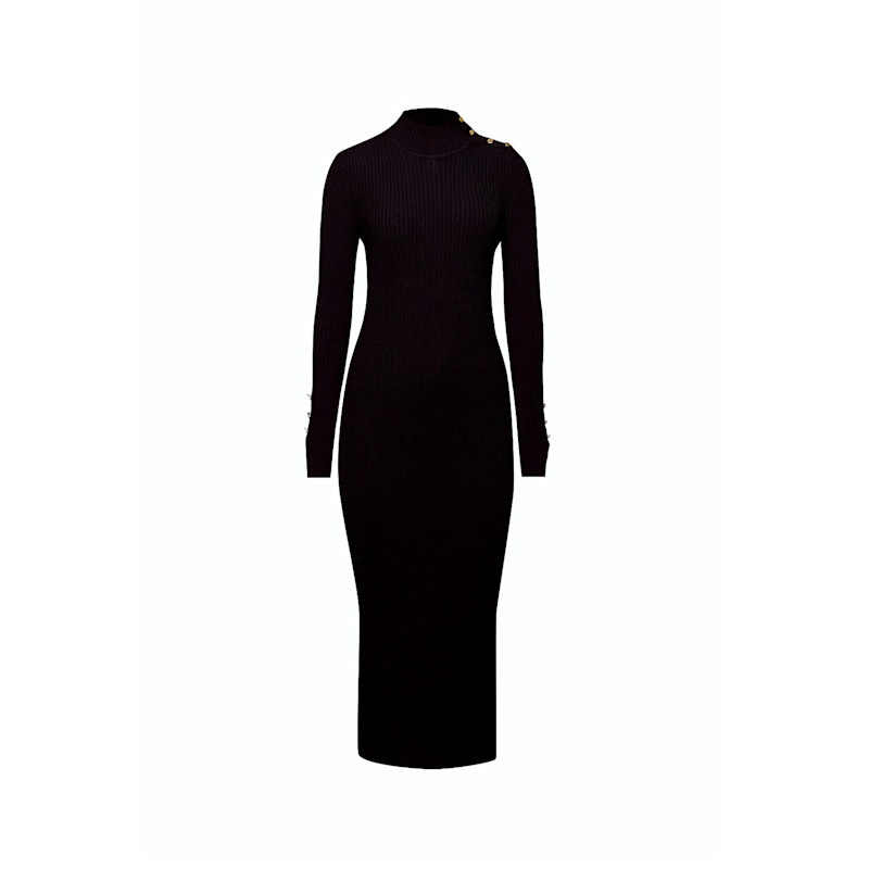 knee length dresses for ladies Summer Merino Wool Reversible Dress - Black – Summer Midi Tank Dress