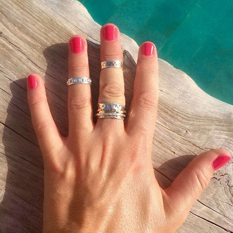 Thumbnail of Karma Fortune Silver Adjustable Midi Ring Or Toe Ring image